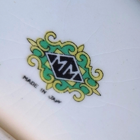 Vintage Porcelain Trinket Dish Vanity Tray Antique Gold Leaf Flowers Japan Mark - Picture 6 of 16